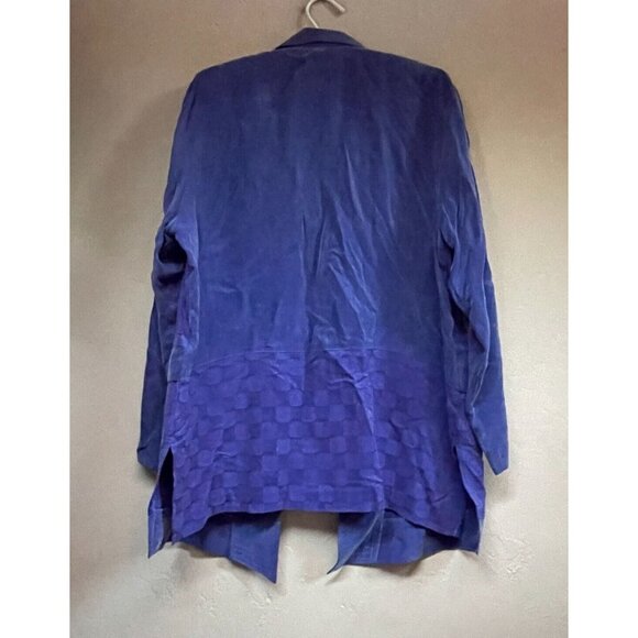 IC Collections Womens Medium Silk Open Front Cardigan Jacket Purple Lightweight - Picture 2 of 8